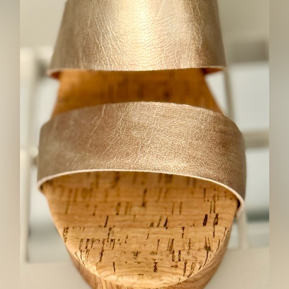 NIB‎ Kork-Ease Della Slingback Platform Sandal Light Gold Size 10 - Picture 6 of 14